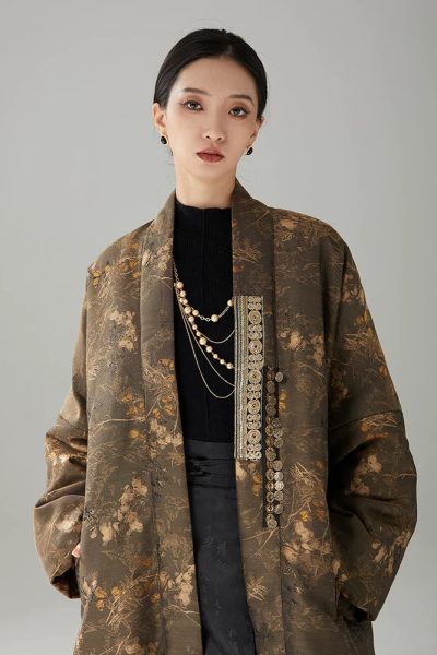 [Roll Yunshu] New Chinese cotton-padded jacket for women's winter light national style jacquard cotton-padded clothing