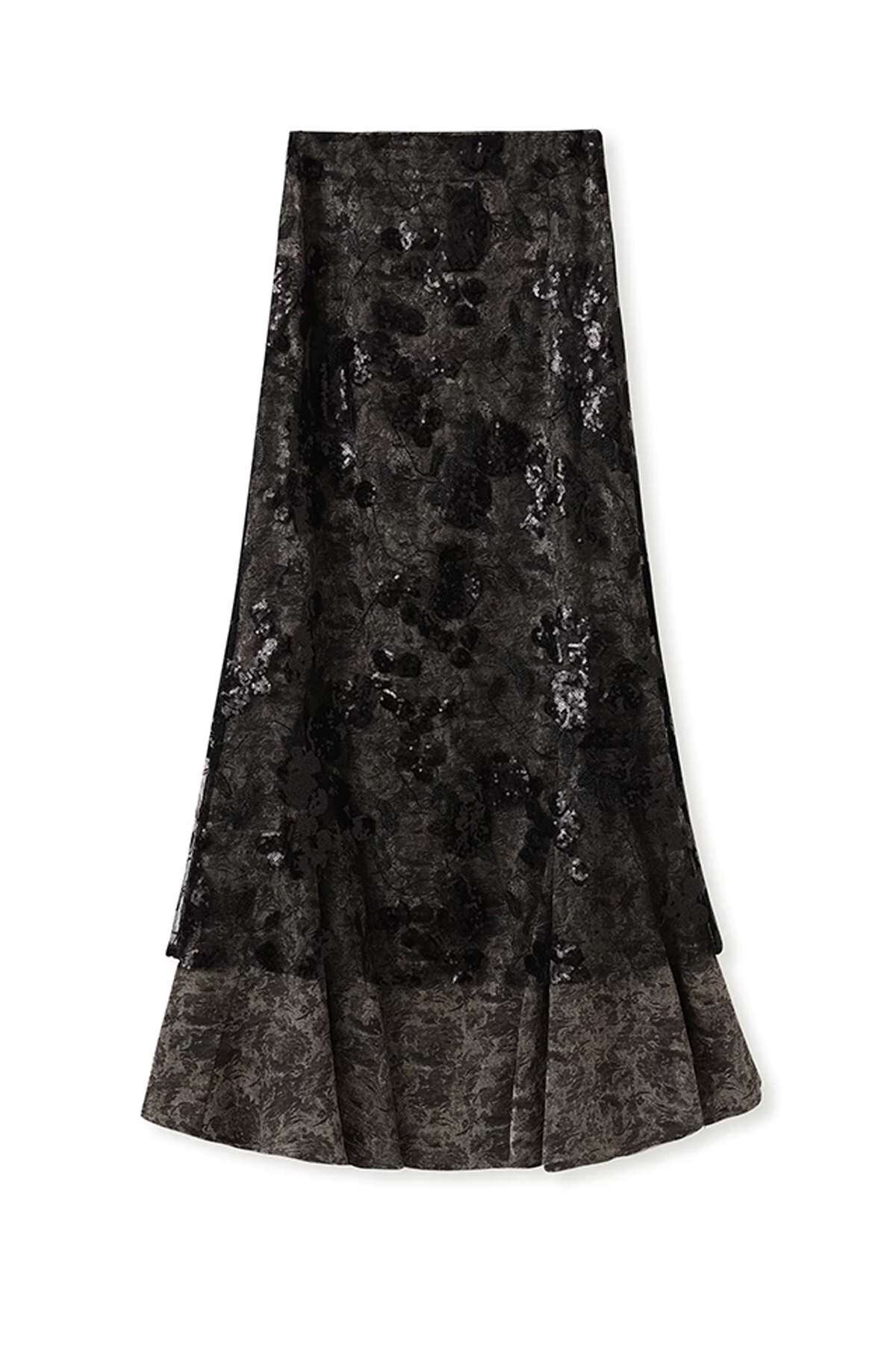 Elegant Light Luxury Heavy Work Bead Embroidery Skirt - 图片 7